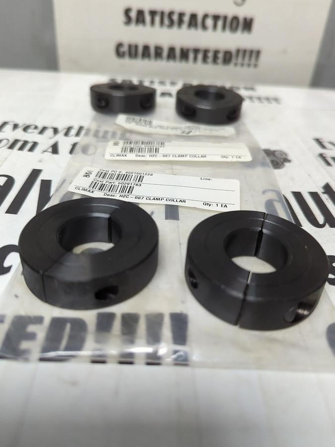 CLIMAX,H2C-087,2 PIECE SHAFT/CLAMP COLLAR  7/8 INCH BORE LOT OF 4 NOS