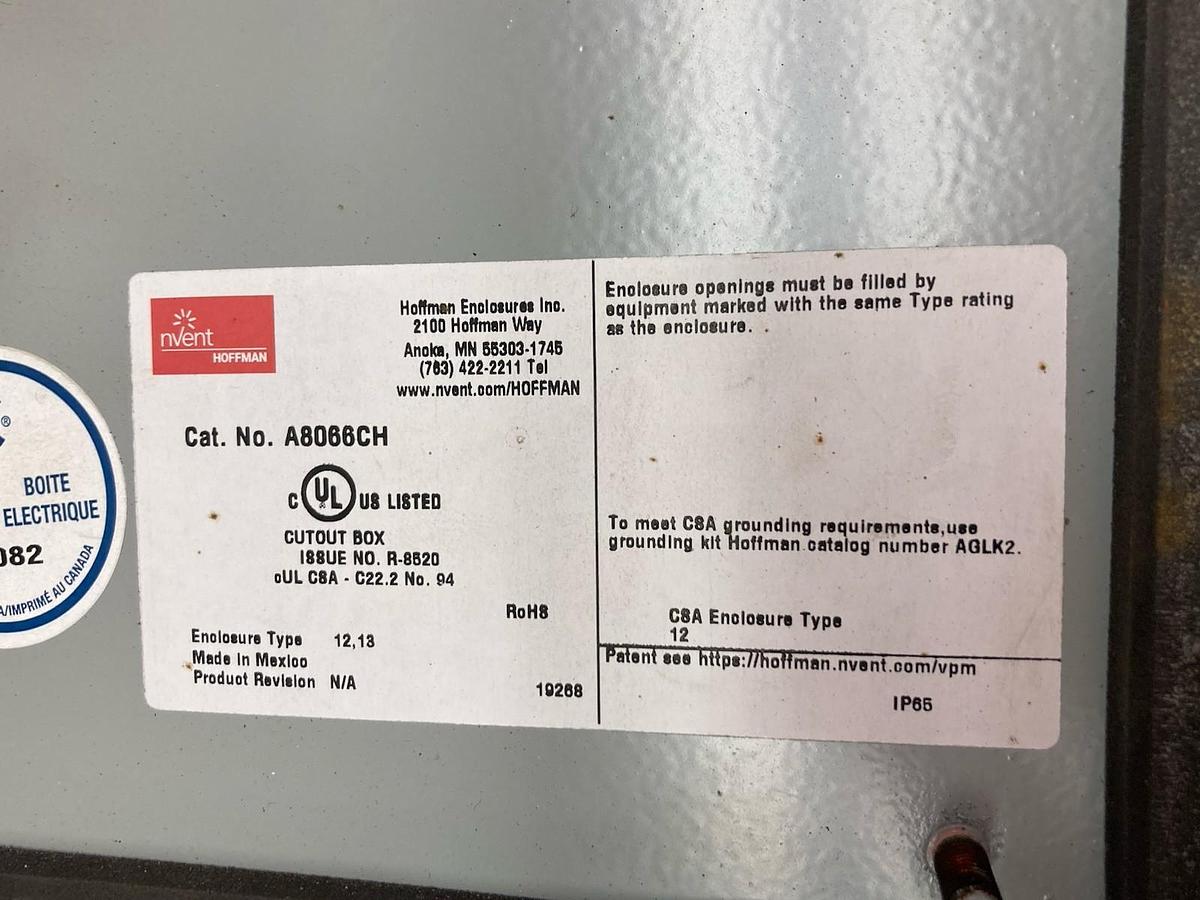 Used Hoffman,A8066CH,Continuous Hinge Enclosure Clamps Type 12