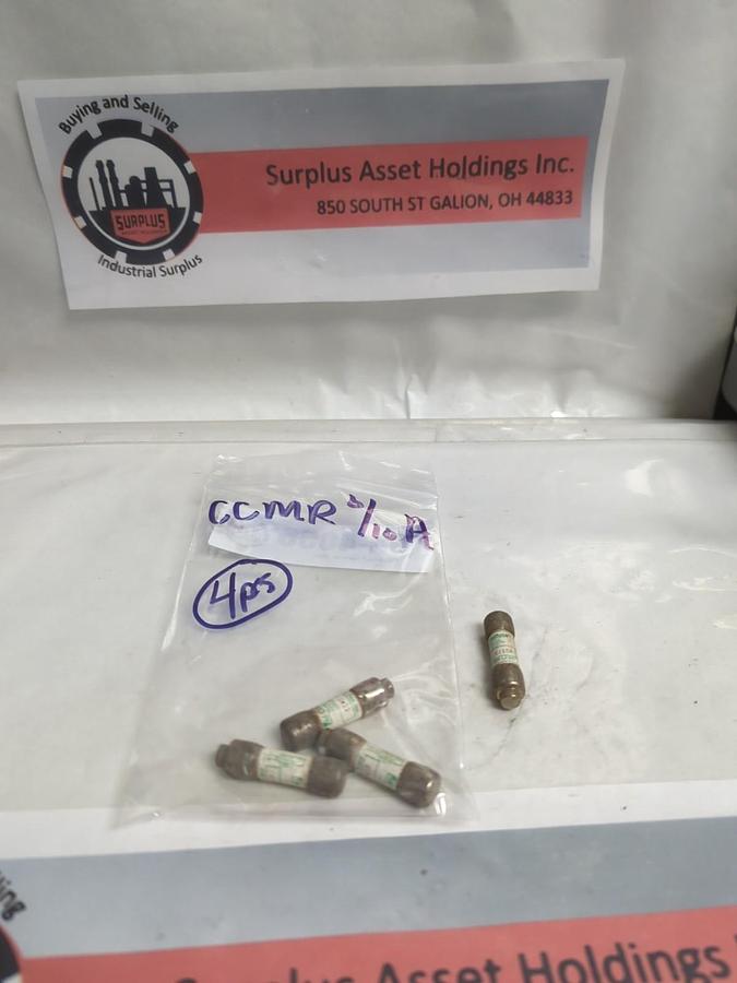 Used LITTELFUSE,CCMR6/10,CLASS CC 6/10 AMP FUSE LOT OF 4 PRE-OWNED