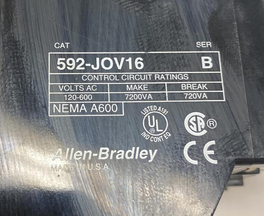 Allen-Bradley,505-T0D,Ser D Reversing Starter Nema Size 00 9AMP 600V