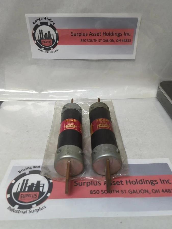 Used COOPER BUSSMANN,FRS-150,FUSETRON 150 AMP FUSE LOT OF 2 PRE-OWNED