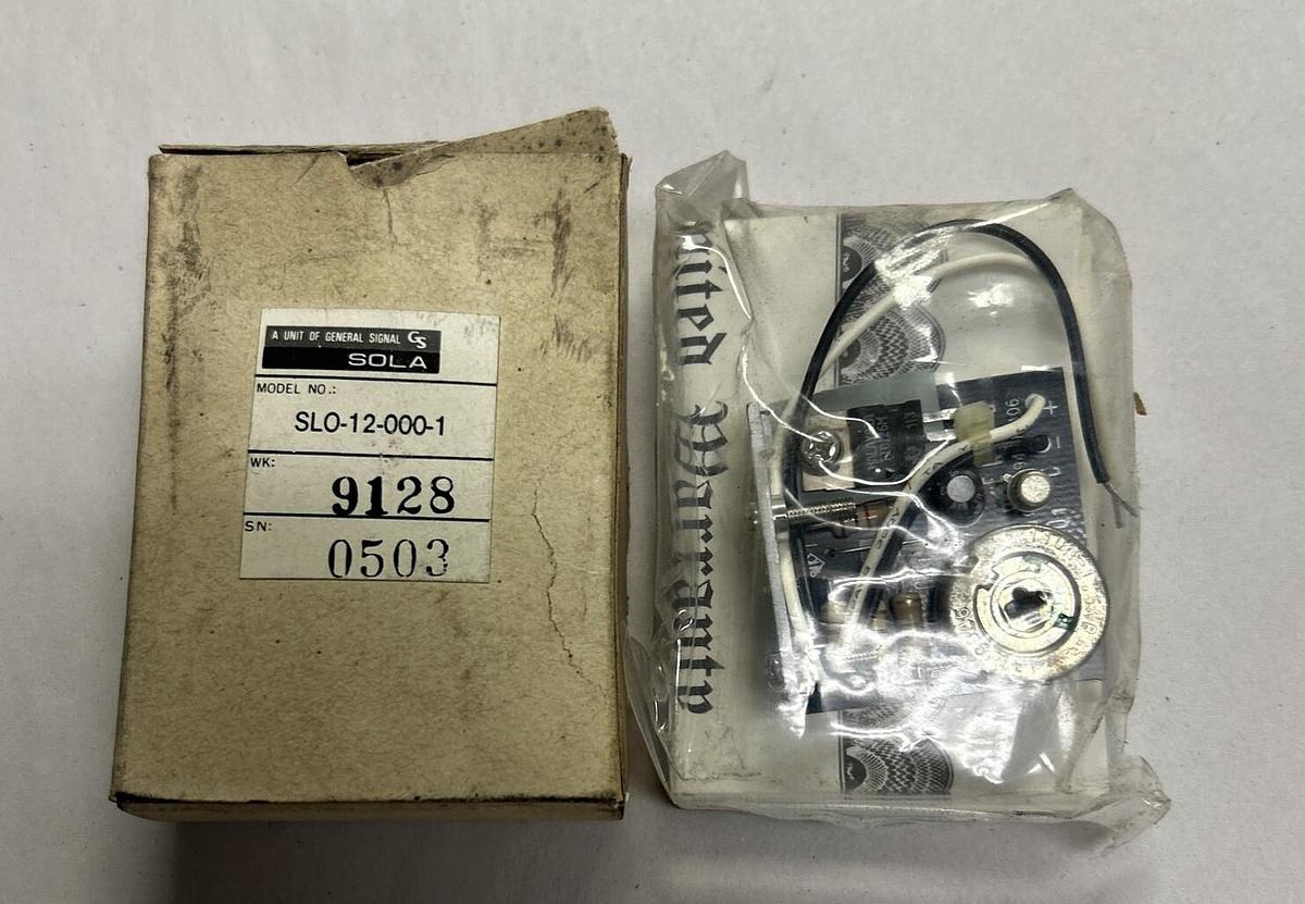 EMERSON SOLA,SLO-12-000-1,OVER VOLTAGE PROTECTOR NOS