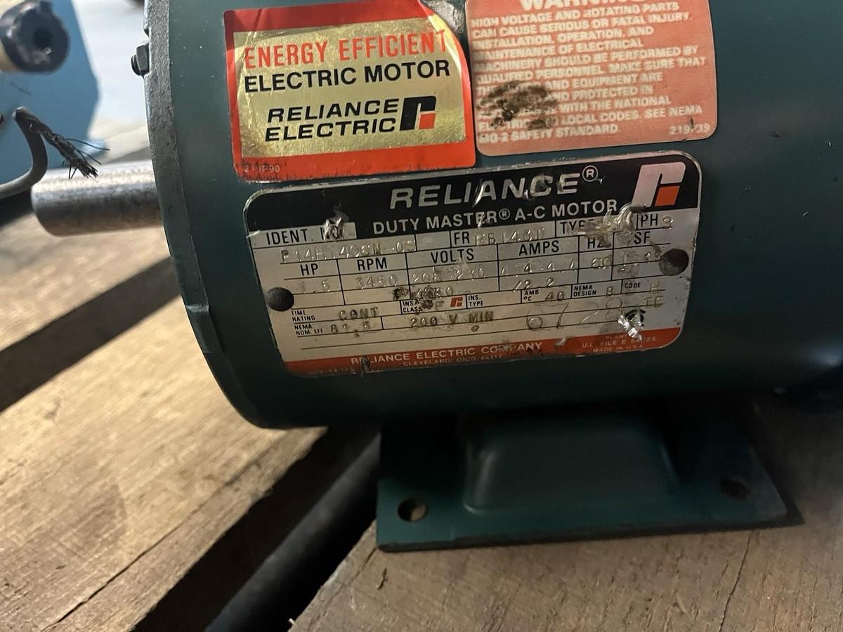 Used RELIANCE,P14H1406N-QS,AC MOTOR 1.5HP 3450RPM 3PH 145T