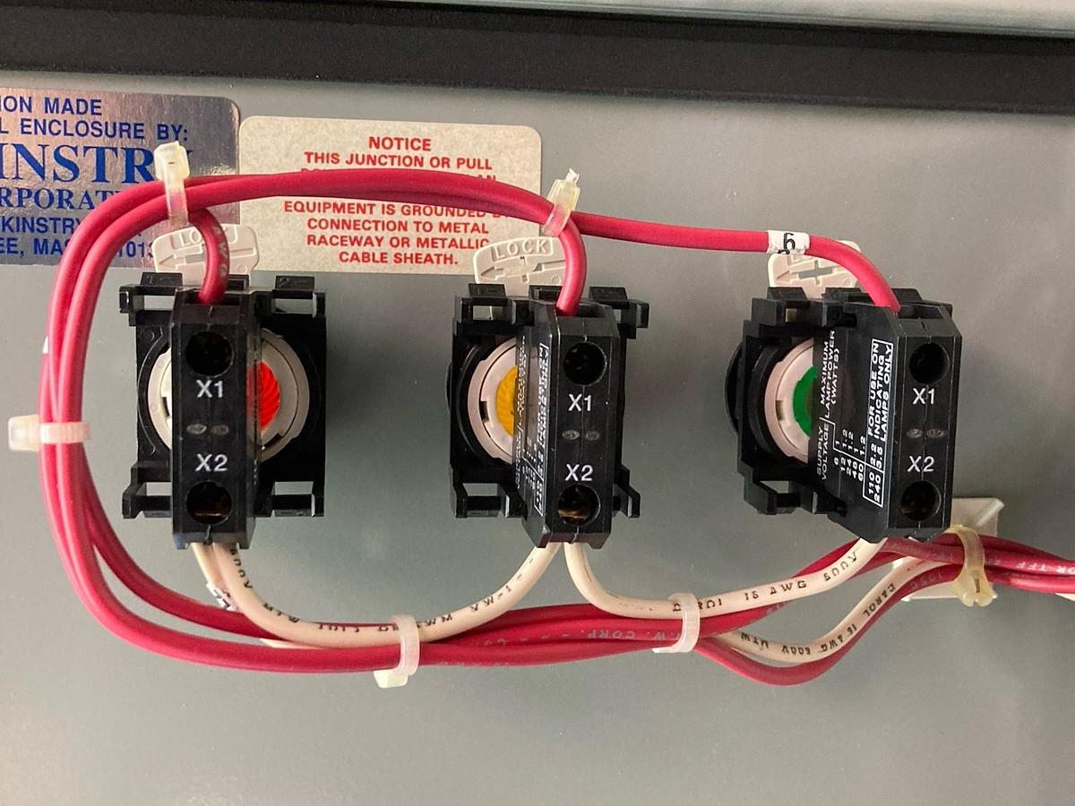 Used Hazleton Motor Moisture Over Temp Alarm Components Pump w/Hammond Mfg Enclosure
