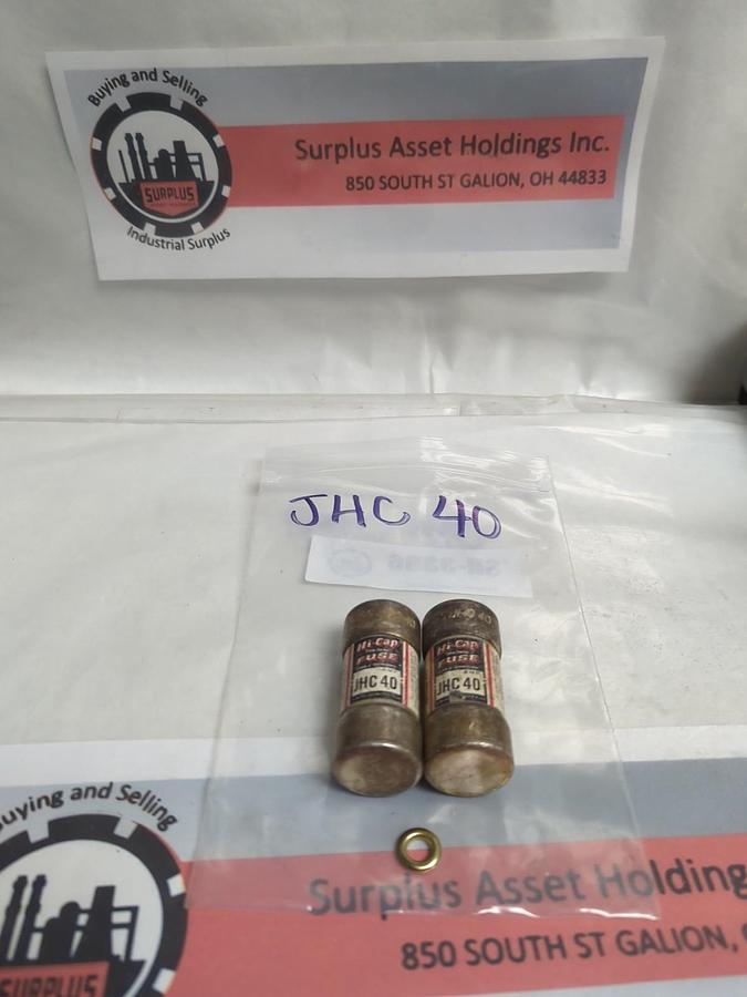 Used COOPER BUSSMANN,JHC-40,HIGH-CAP 40 AMP FUSE LOT OF 2 PRE-OWNED