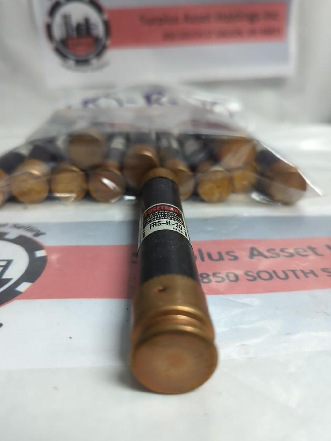 Used COOPER BUSSMANN,FRS-R-20,FUSETRON 20 AMP FUSE LOT OF 12 PRE-OWNED