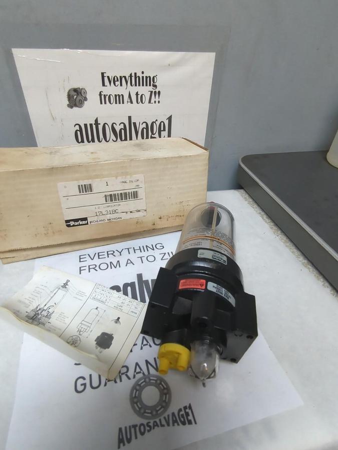 PARKER,17L31BC,PNEUMATIC 1/2 INCH LUBRICATOR NOS