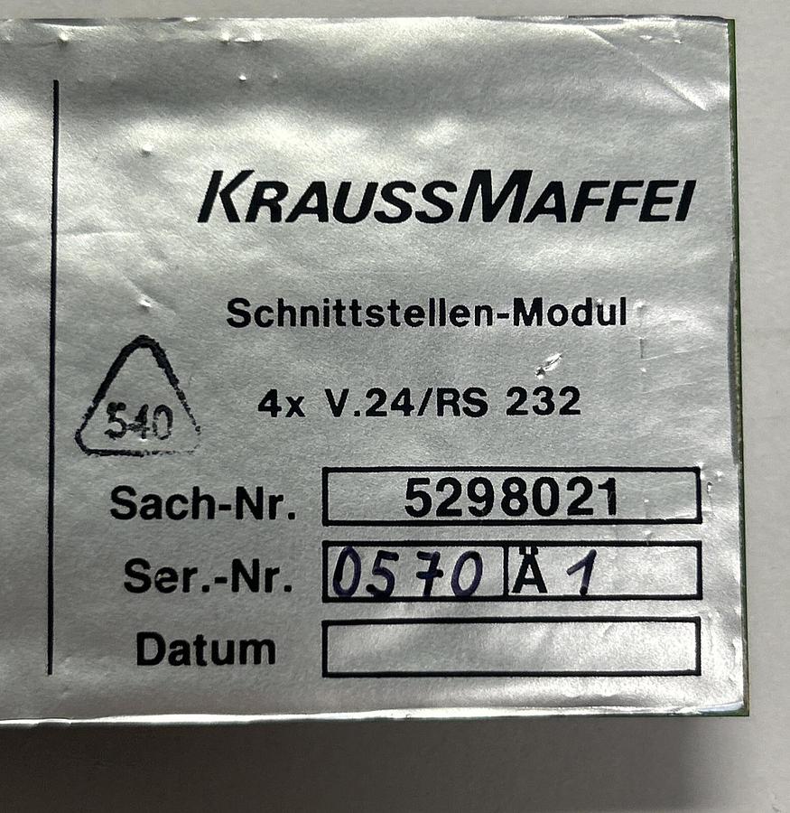 Used KRAUS MAFFEI,5298021,MODULE