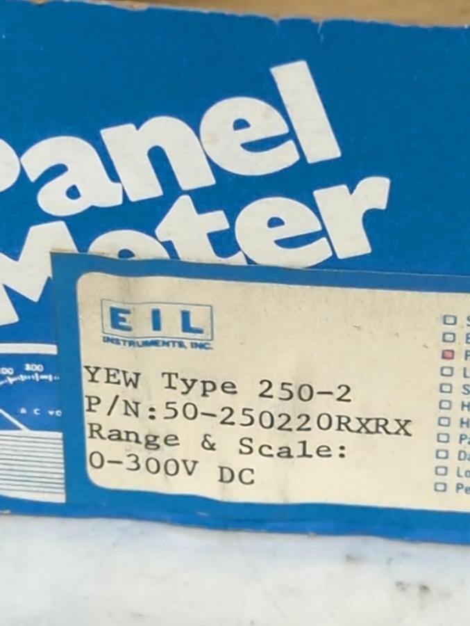 GE,50-250220RXRX,PANEL METER 0-300V DC NOS