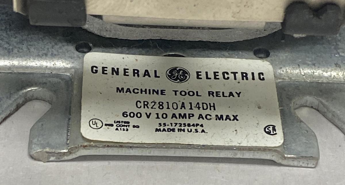 General Electric,CR2810A14DH / CR2810A14DH3, Machine Tool Relay NOS