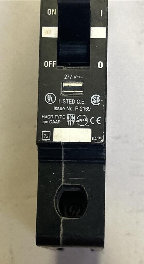 Used SQUARE D,EDB14015,CIRCUIT BREAKER 15A 277V 1P
