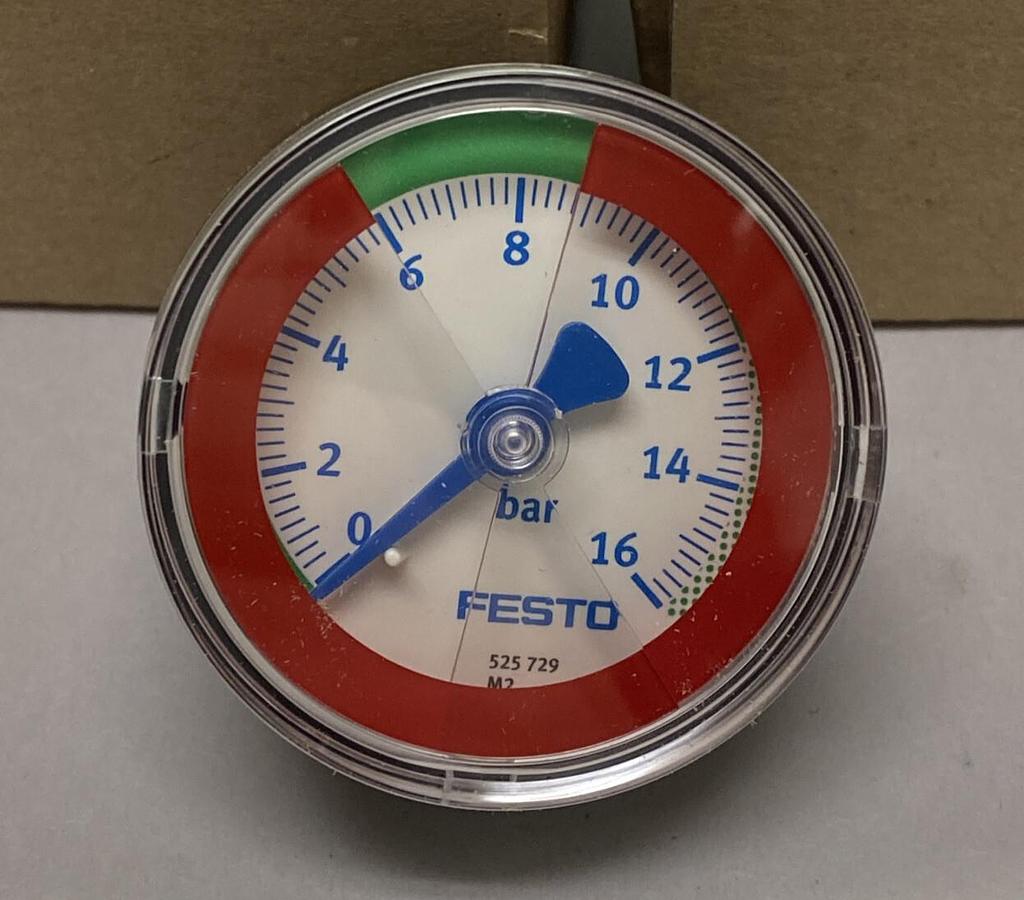 FESTO,MA-50-16-R1/4-E-RG,PRESSURE GAUGE LOT OF 2 NEW
