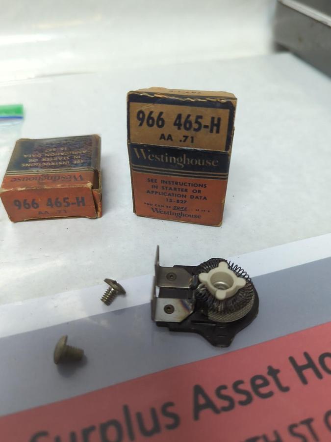 WESTINGHOUSE,966 465-H,OVERLOAD THERMAL HEATER RELAY LOT OF 2 NOS