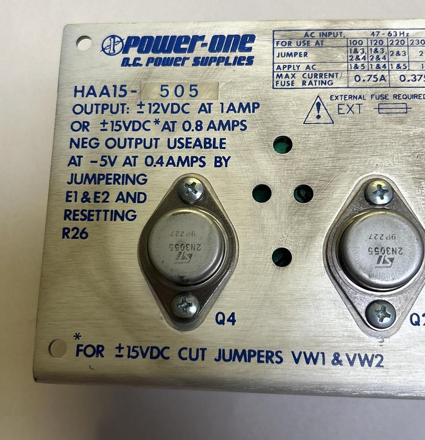 Used POWER-ONE,HAA15-505,POWER SUPPLY
