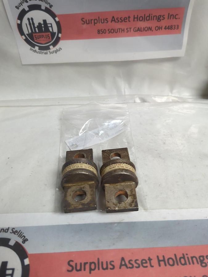 Used BUSSMANN,JJN 600A,CLASS T FUSE 600 AMP LOT OF 2 PRE-OWNED