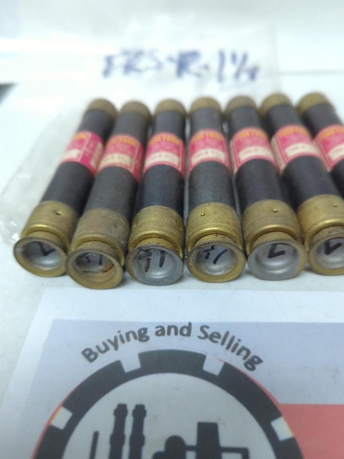 Used COOPER BUSSMANN,FRS-R-1-1/4,FUSETRON 1-1/4 AMP FUSE LOT OF 7 PRE-OWNED