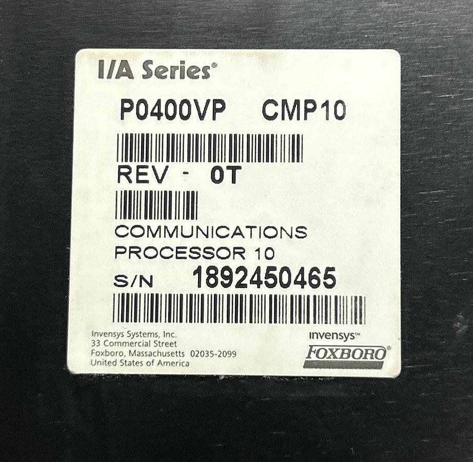Used INVENSYS FOXBORO,P0400VP, COMMUNICATION PROCESSOR