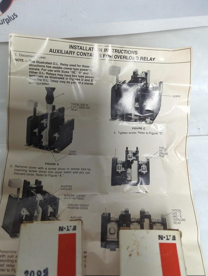 CUTLER HAMMER,C300KA2,CONTACT BLOCK LOT OF 2 NOS