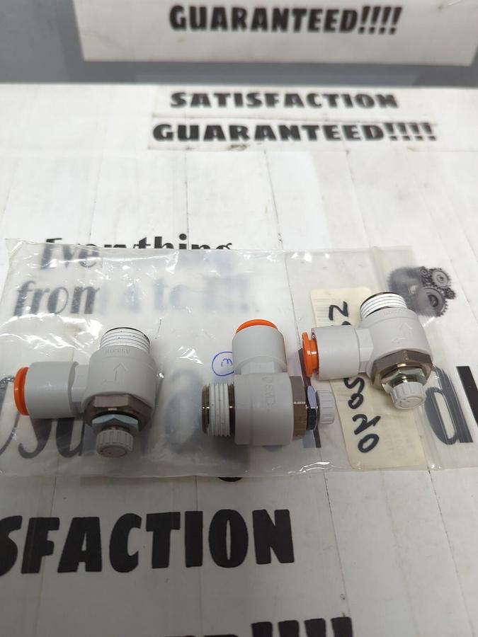 SMC,AS3201,SPEED/FLOW CONTROL VALVES LOT OF 3 NOS
