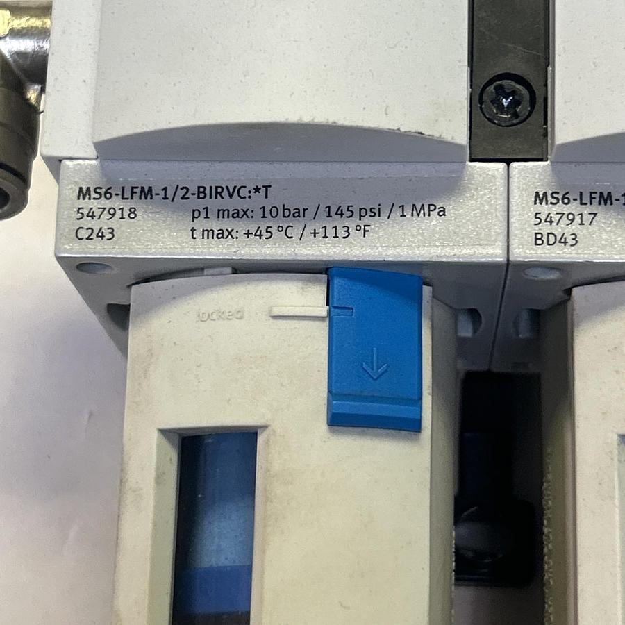 Used FESTO,MS6-LFM-1/2-BIRVC,FILTER REGULATOR