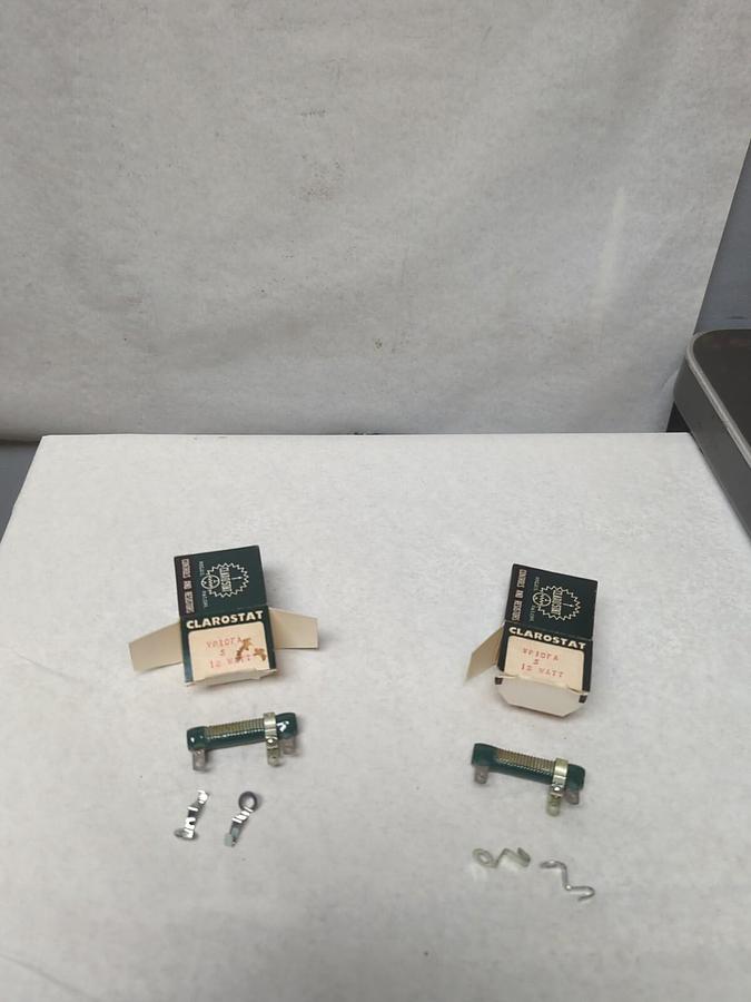 CLAROSTAT,VP10FA,ADJUSTABLE RESISTOR 12 WATT LOT OF 2 NOS