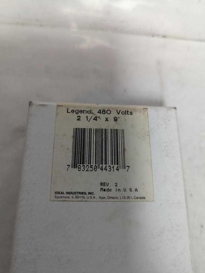IDEAL,44-314,VOLTAGE MARKERS 480 VOLT PACK OF 25 PCS NOS