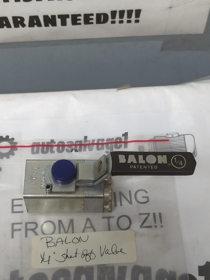 BALON,1/4 IN,HYDRAULIC SHUT OFF VALVE NOS