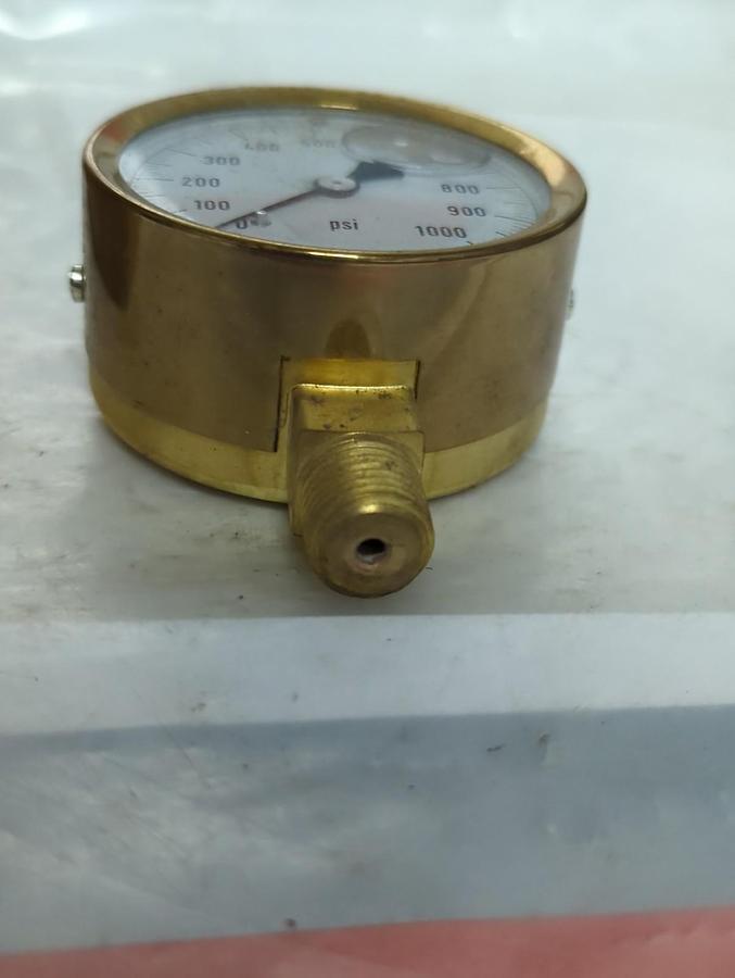 NOSHOK,25.300 1000,PRESSURE GAUGE 1000PSI 1/4 INCH BOTTOM CONNECTION NOS