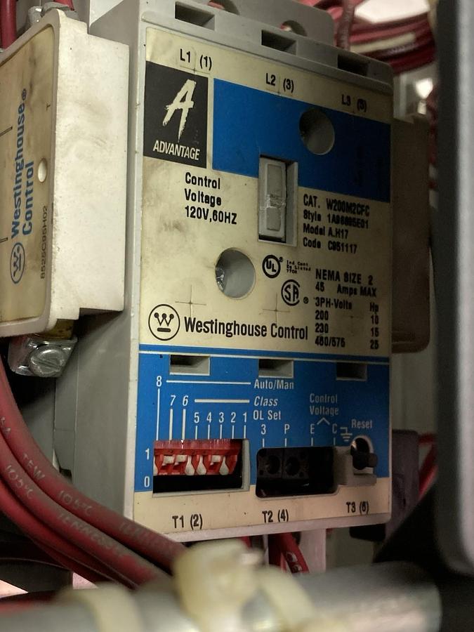 Used Cutler Hammer,Size 2, W200M2CFC MCC Starter Feeder Fused Bucket