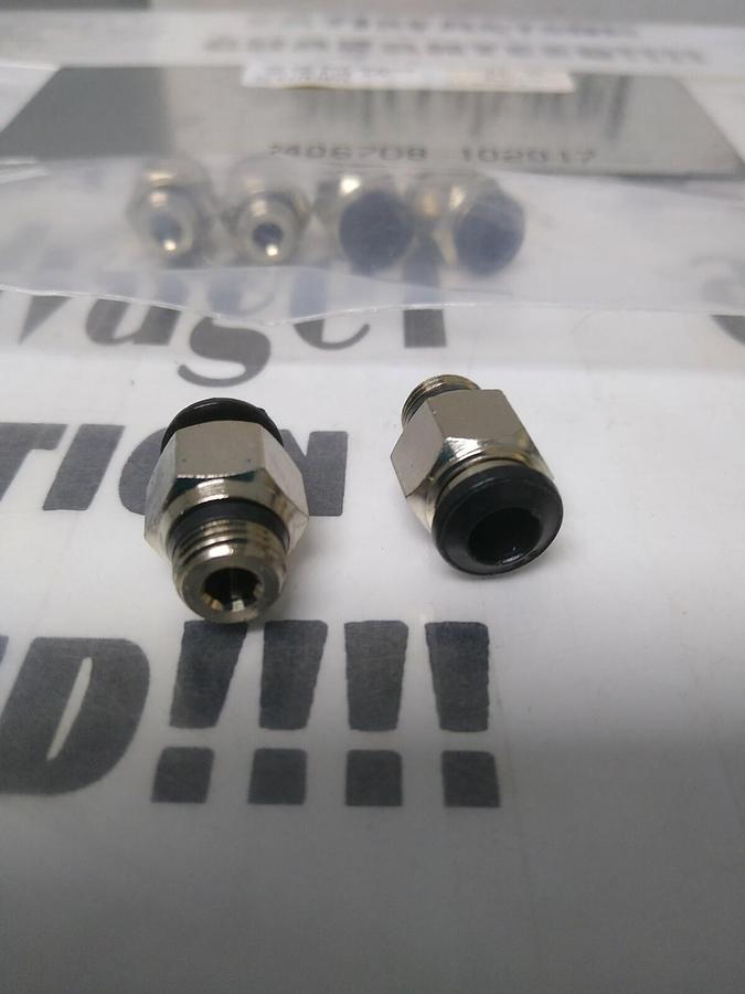 UNBRANDED,61761011,TUBE STRAIGHT MALE CONNECTOR 6MMX1/8 IN LOT OF 6