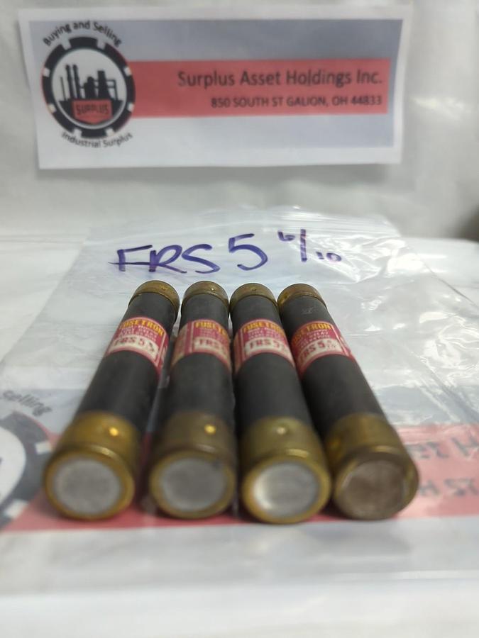 Used COOPER BUSSMANN,FRS-5-6/10,FUSETRON 5-6/10 AMP FUSE LOT OF 4 PRE-OWNED