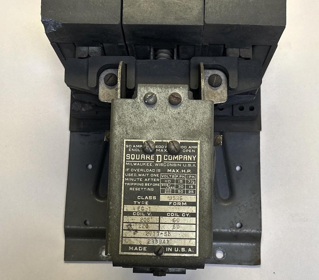 Used SQUARE D,8536EG-1,MOTOR STARTER 90A 600V