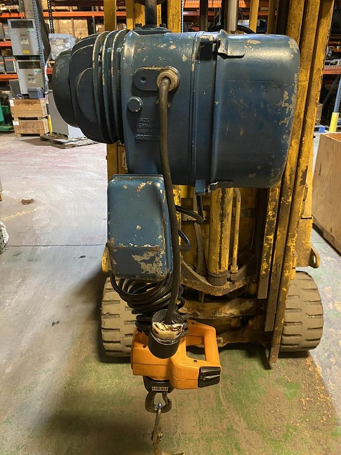 Used MANNESMANN DEMAG,50338993 PM-5NF,100LB ELECTRIC CHAIN HOIST