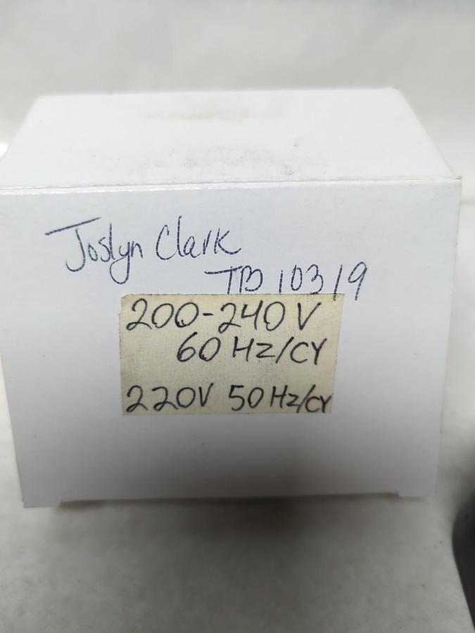 Used JOSLYN CLARK,TB103-19,COIL 220-240V 60HZ/CY 200V 50HZ/CY PRE-OWNED