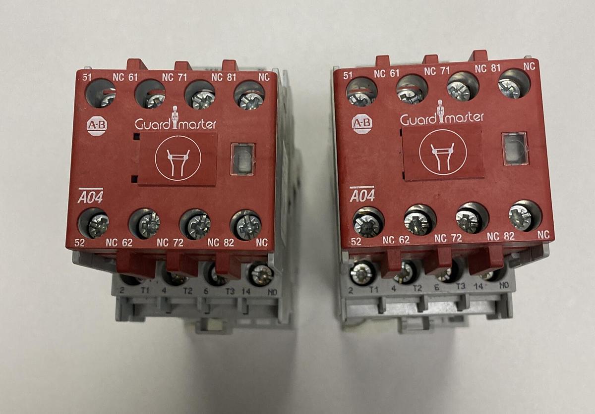 Used ALLEN BRADLEY,100-C09D10,SER A CONTACTOR 9 AMP LOT OF 2
