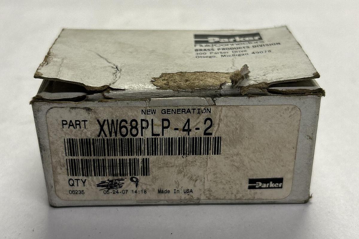 PARKER,XW68PLP-4-2,PRESTOLOK CONNECTOR LOT OF 9 NOS