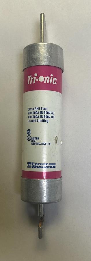 Used FERRAZ SHAWMUT,TRS125R,TIME DELAY FUSE 125A 600V