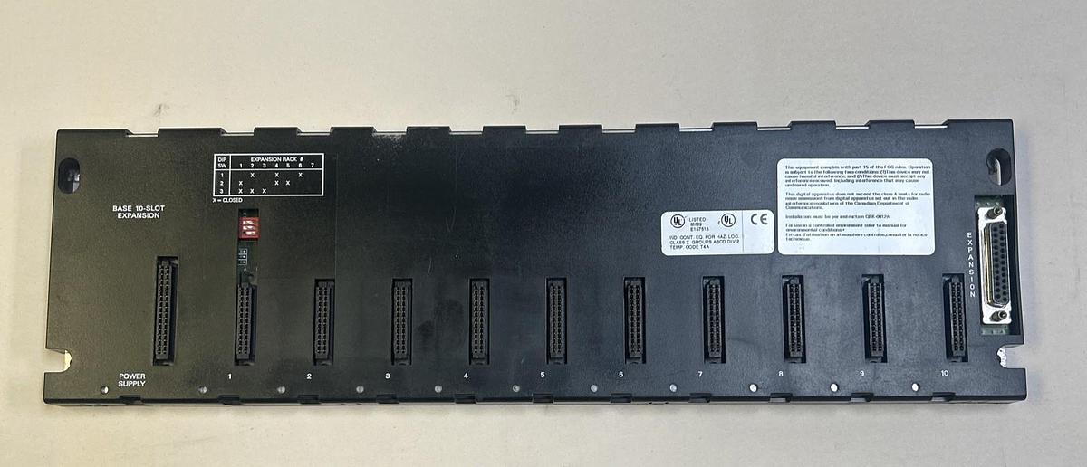 Used GE FANUC,IC693CHS392G,10 SLOT EXPANSION PLC RACK