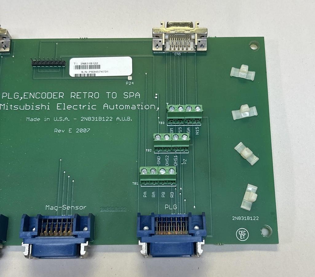Used MITSUBISHI,2N831B122,PLG ENCODER RETRO SPA CIRCUIT BOARD