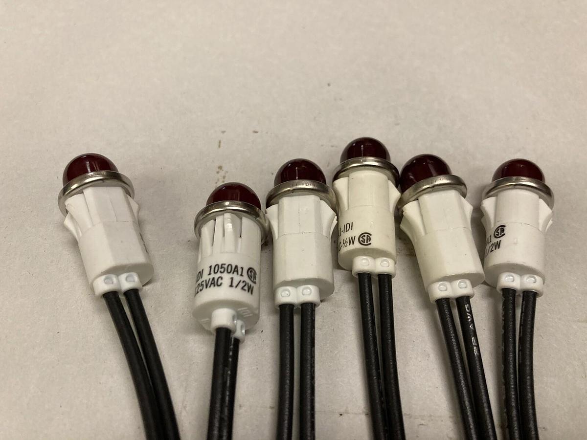 IDI,1050A1,Red Indicator Lights Lot of 6