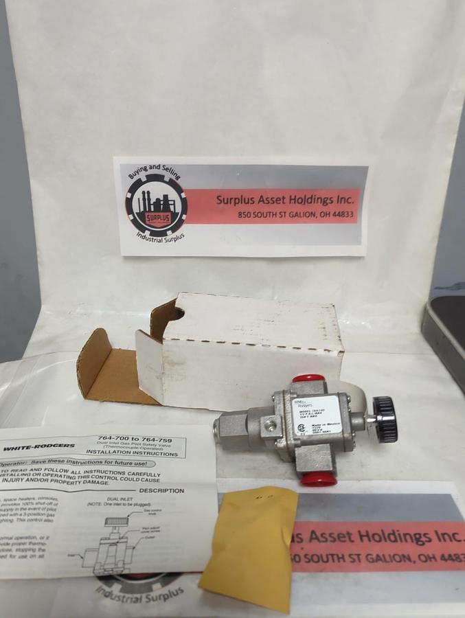 WHITE RODGERS,764-742,GAS SAFETY VALVE 1/2 PSI 250° F MAX NOS