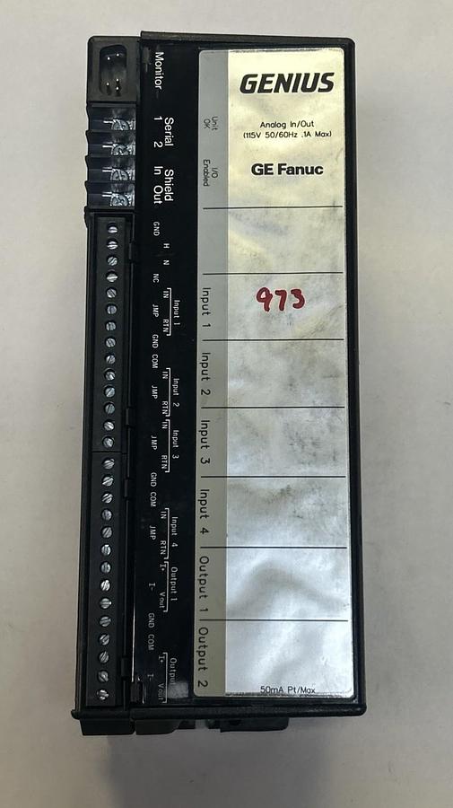 Used GE FANUC,IC660EBA100A,ANALOG IN / OUT GENIUS MODULE