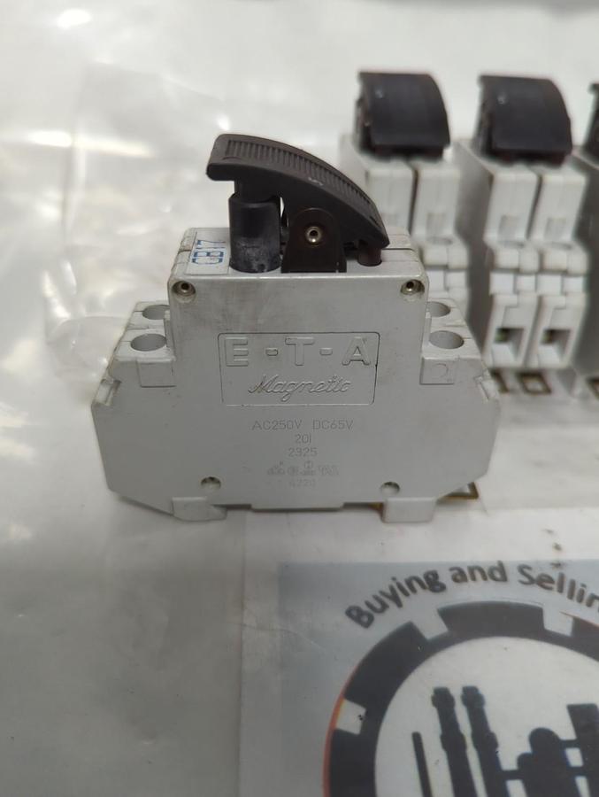 Used ETA MAGNETIC,5-AMP,CIRCUIT BREAKER LOT OF 5 PRE-OWNED