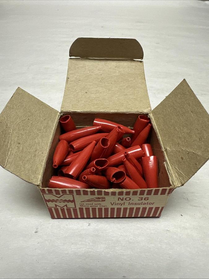 Mueller Electric,#36,Vinyl Insulator Box of 50 Red