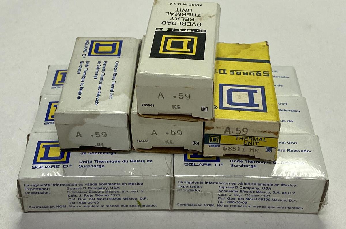 SQUARE D,A.59,OVERLOAD RELAY THERMAL UNIT LOT OF 10 NEW