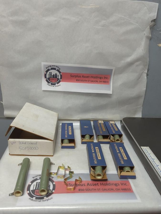 WARD LEONARD,50F30000,RESISTOR 50 WATT 30,000 OHMS LOT OF 8 NOS