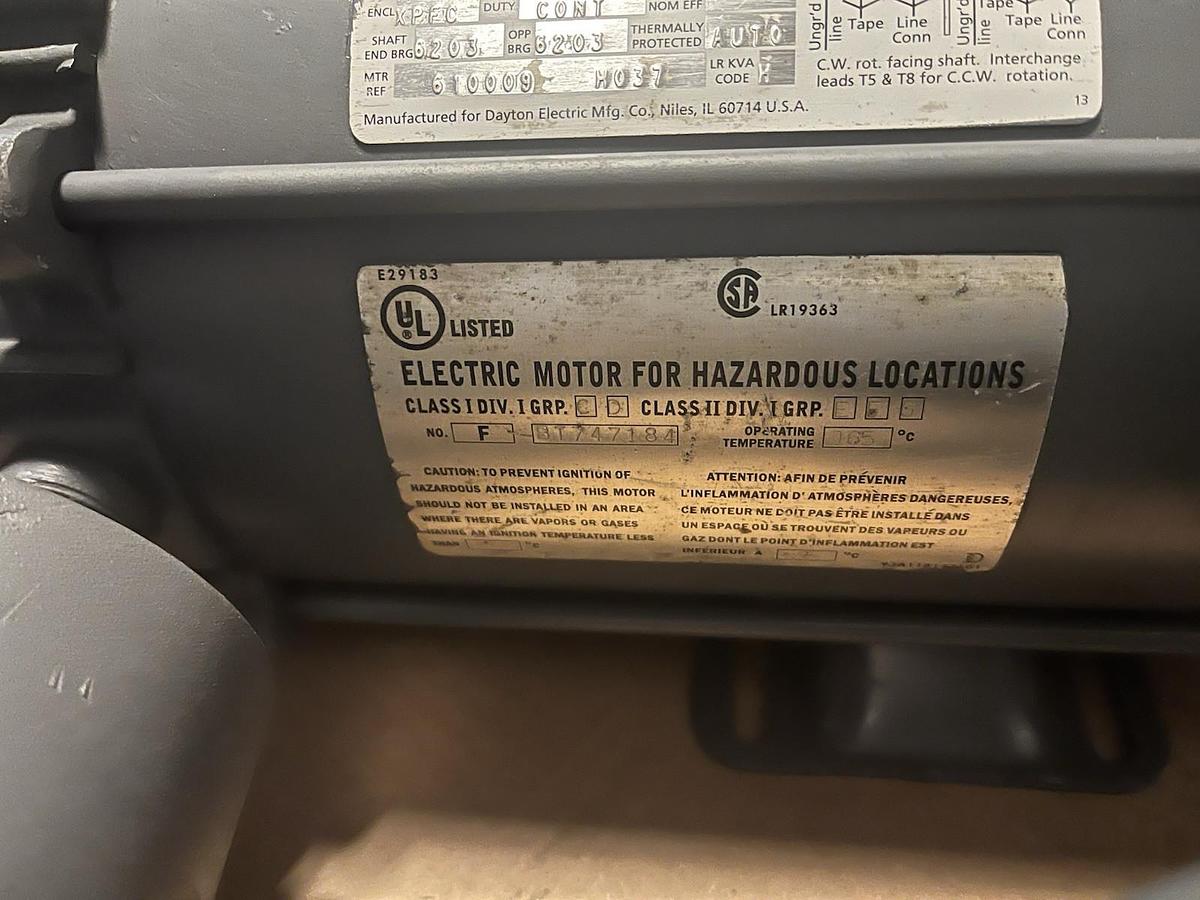 DAYTON,9K888,EXPLOSION PROOF MOTOR XPFC TFU3 3/4HP 1140RPM 3PH 1PH 115/230V 56