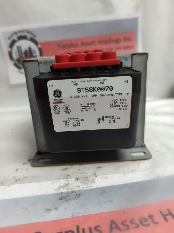 Used GE,9T58K0070,TYPE IP CONTROL TRANSFORMER PRE-OWNED