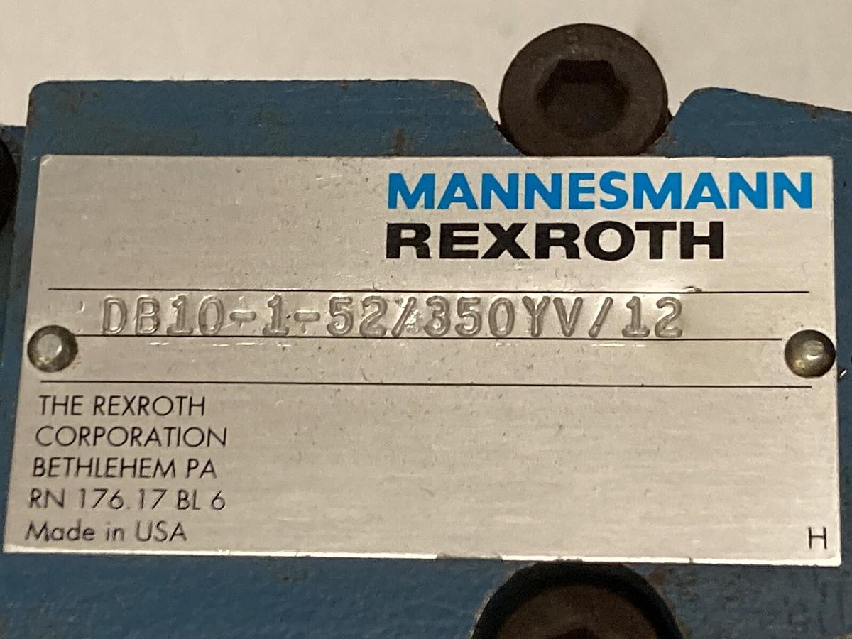 Used Mannesmann Rexroth,DR10-4-52/315Y/12,Hydraulic Manual Flow Control Valve