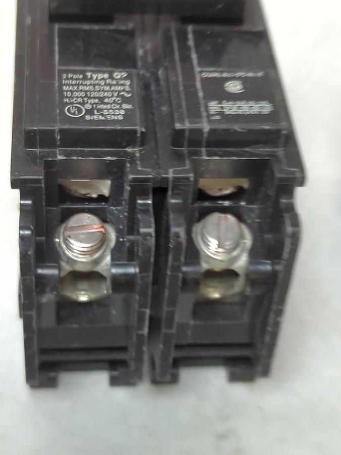 Used SIEMENS,Q260,CIRCUIT BREAKER 2-POLE 60 AMP LOT OF 2 PRE-OWNED